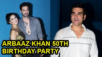 Hot Sunny Leone And Husband Daniel Weber At Arbaaz Khan 50th Birthday Bash