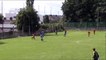 Non league footballer pulls off skillful nutmeg during match