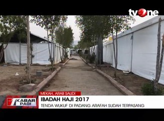 Tenda Wukuf di Padang Arafah Sudah Terpasang