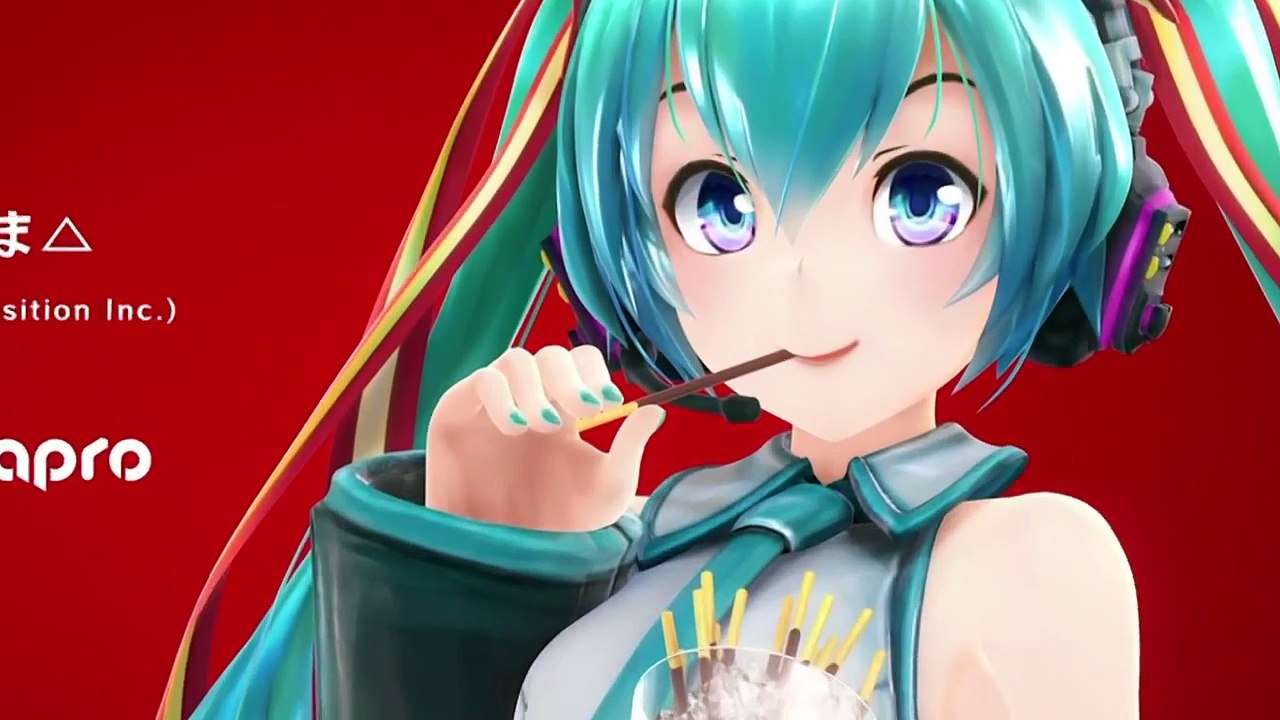 Hatsune Miku frozen pocky commercial [HD] Engli...