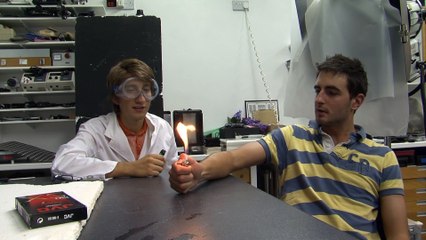 Flaming Hand Fireball - The Slow Mo Guys