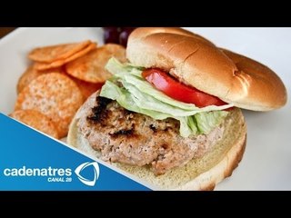 Receta de hamburguesa de pavo alfalfa y aguacate. Receta de hamburguesa