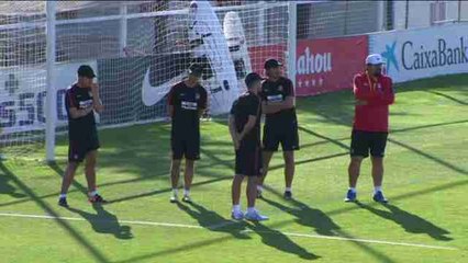 El Atlético prepara en Majadahonda su amistoso de mañana frente al Brighton inglés