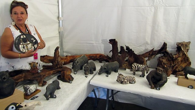 Présentation de jolies sculptures sur argile à Bresse-sur-Grosne