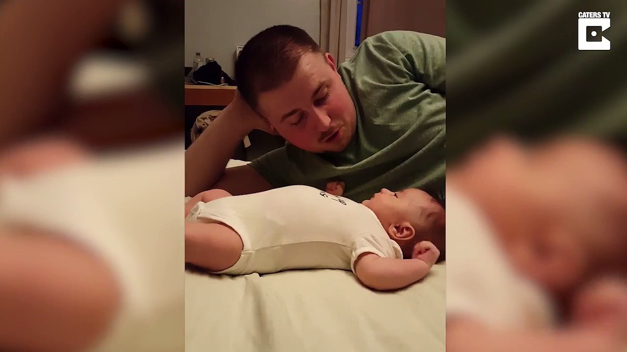 Un bébé vomit dans le visage de son père ! LOL
