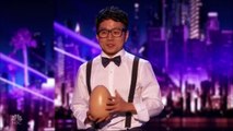 Haha! Funny Laughter Guy Jeki Yoo Magicic Card Trick Amused The Judges! LOL! AGT 2017