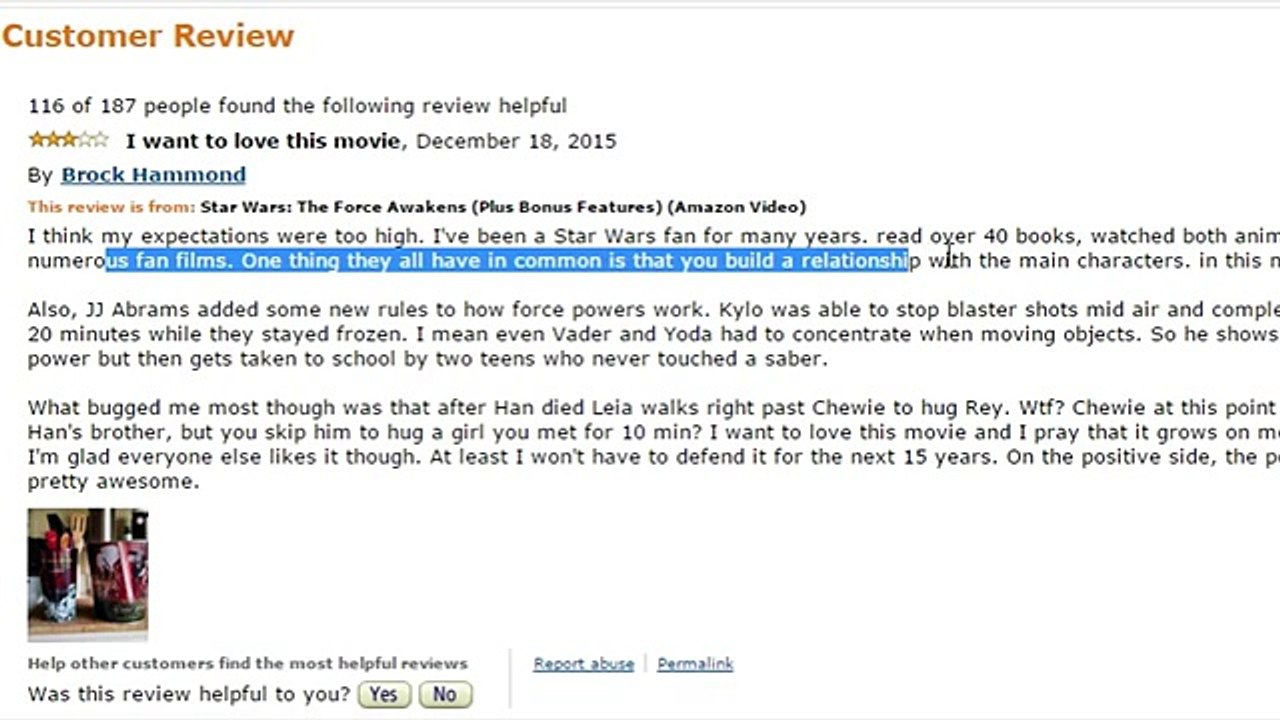 BUTTHURT STAR WARS FAN COMMENTS!