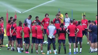 Neymar First Training in PSG - ft. Dani Alves, Lucas, Thiago Silva