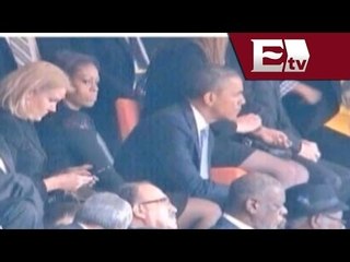 Michelle Obama marca un alto a las risas entre la rubia y su esposo /  Joanna Vegabiestro