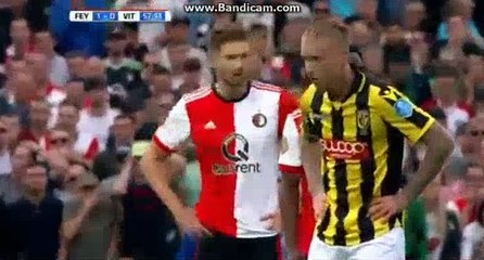Alexander Buttner Penalty Goal Feyenoord (Neth) 1-1 (Neth) Vitesse 05.08.2017