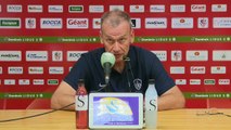 Réaction d'Olivier Pantaloni et Jean-Marc Furlan après AC Ajaccio - Stade Brestois 29