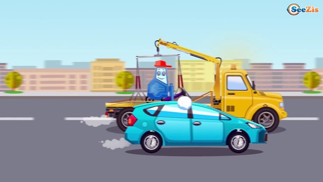 Видео для детей Монстр трак Гоночная машинка Полицейская машинка Сборник Мультфильм про машинки