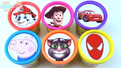 Сups Stacking Toys Play Doh Clay Talking Tom Cars McQueen Masha Paw Patrol LEARN COLORS