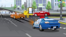 La Voiture de police Dessin animé en français pour enfants de VÉHICULES D'ASSISTANCE Helper cars