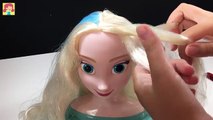 Дисней Эльза замороженный замороженные волосы причесок голова Дети Дети ... Королева моделирование Игрушки Руководство P101
