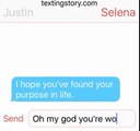 Parody Justin Bieber and Selena Gomez exchange funny texts messages