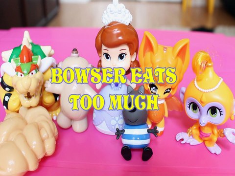 BOWSER EATS TOO MUCH MAKKA PAKKA PRINCESS SOFIA DANNY PIRATE CERULEA TALA SHIMMER & SHINE Toys BABY Videos, SUPER MARIO