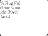 HDE iPad 2 3 4 Leather Case USA Flag  Folio Stars Stripes America Magnetic Cover Flip