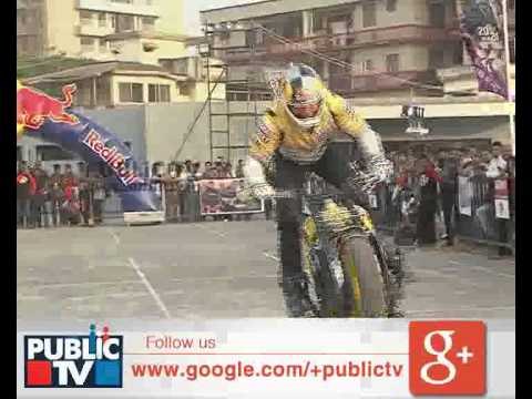 EUROPEAN CHAMPION ARAS GIBIEZA BIKE STUNTS IN MANGALURU