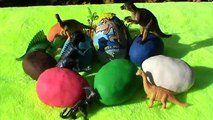 Dinosaurs puzzles Play Doh surprise eggs Dinosaurios sorprenden huevos Play Doh 恐龙蛋惊喜播放卫生署