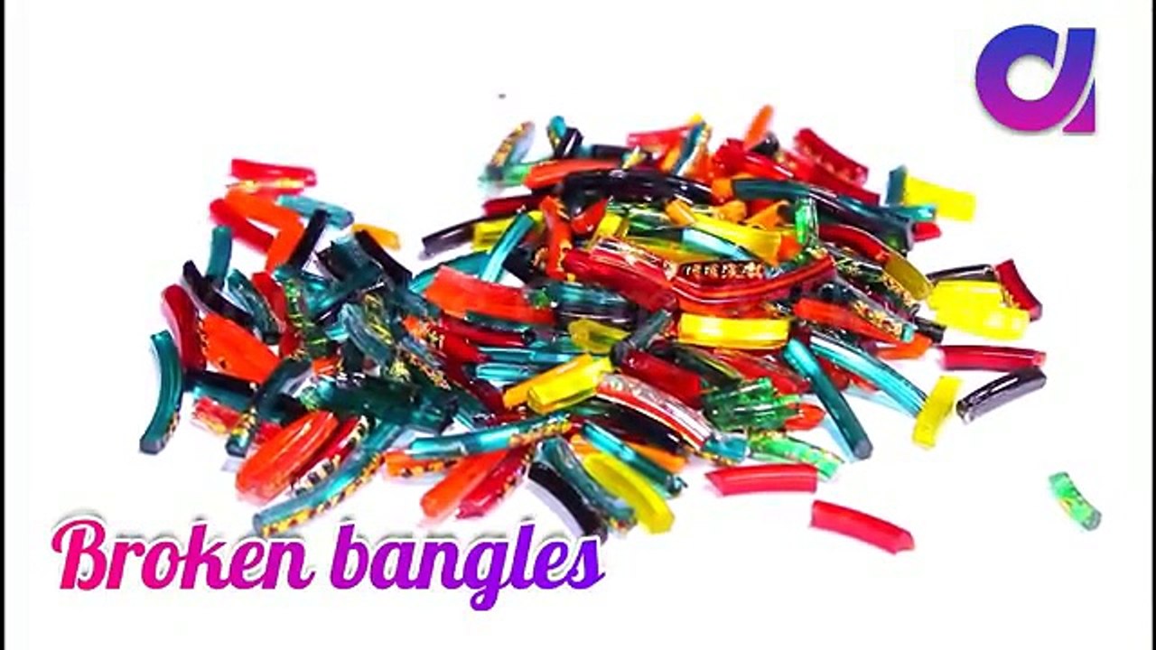 how to reuse old broken bangles  broken bangles craft  Artkala 222