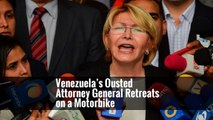 Venezuela’s Ousted Attorney General Retreats on a Motorbike