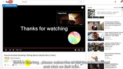 how to do bone breaking/ flexing  dance tutorial intro ( hindi ) part 2