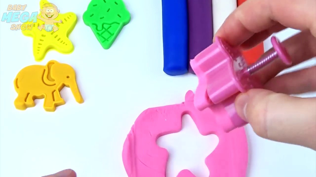 Learn Colors with Play Doh Ice Cream Peppa Pig Elephant Molds Fun & Creative for Kids EggV