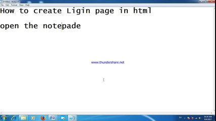 create login  web page