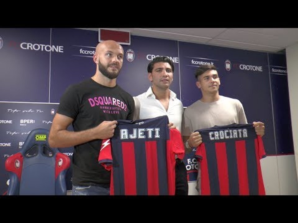 Il dg Raffaele Vrenna presenta Ajeti e Crociata