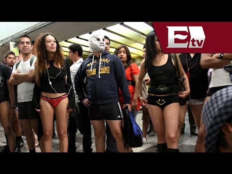 Capitalinos se quitan los pantalones y se pasean en ropa interior en el Metro/ Yazmin Jalil