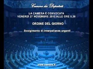Roma - Camera - 17^ Legislatura - 531^ seduta (27.11.15)