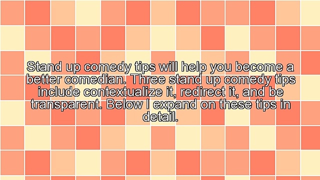 Stand Up Comedy Tips