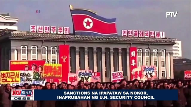 GLOBALITA: Sanctions na ipapataw sa NoKor, inaprubahan ng UN Security