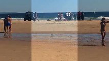 Avião aterra em Praia da Costa Caparica e mata duas pessoas - Avião cai na Caparica.