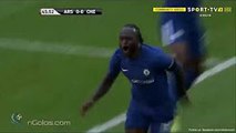 Victor Moses Goal - Chelsea vs Arsenal (1-0) FA Community Shield 2017 HD