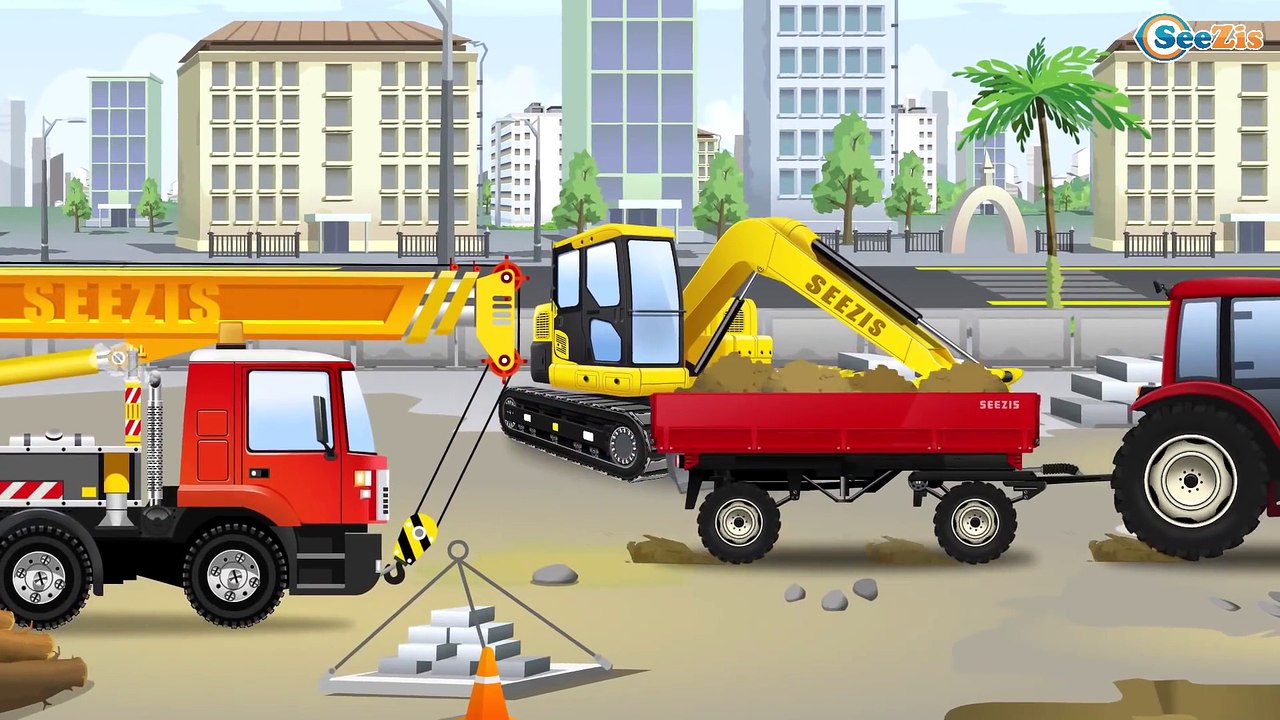 Мультик про машинки для детей Трактор едет В Го...