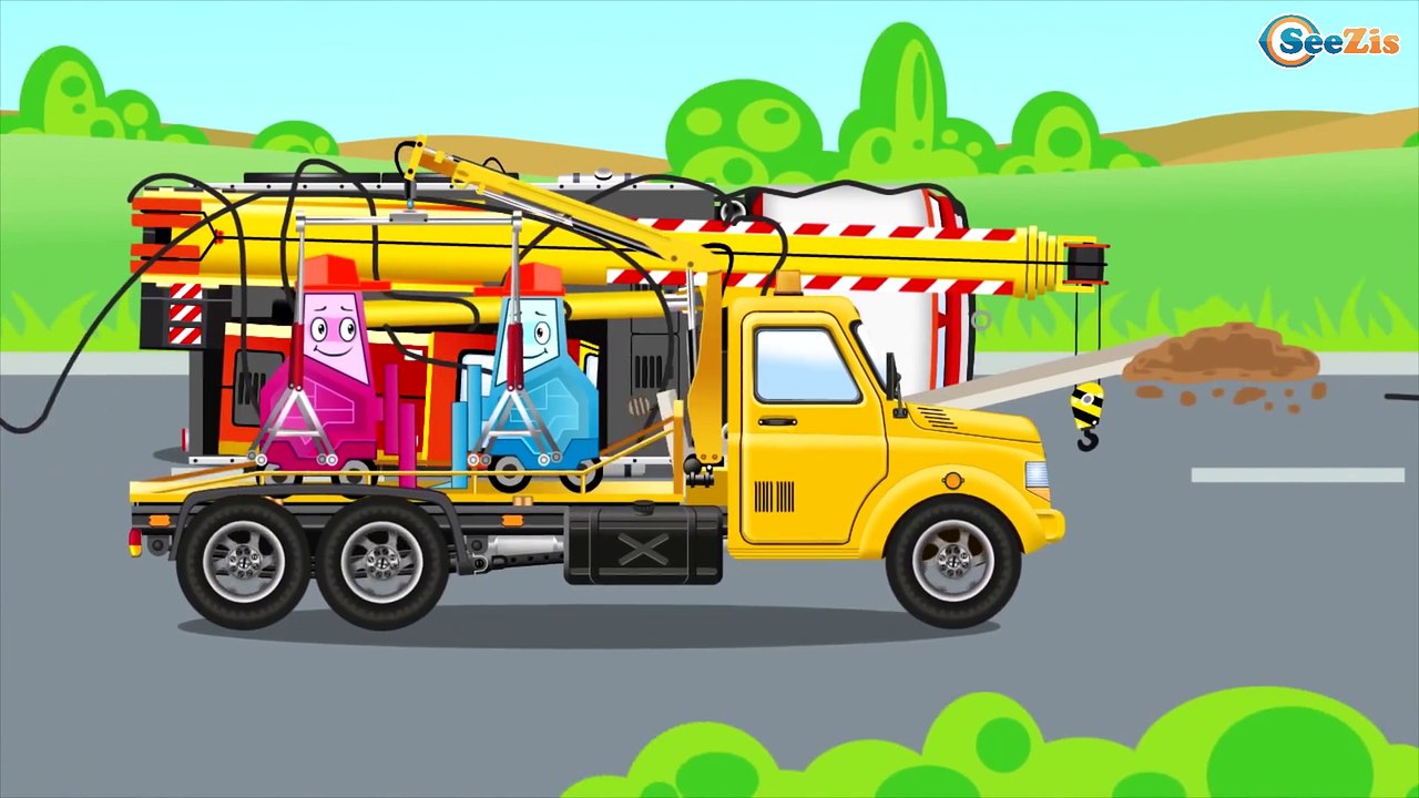 La Voiture de police Bleu et Le Camion pour bébés - Dessin animé français - Voitures Pour Enfants