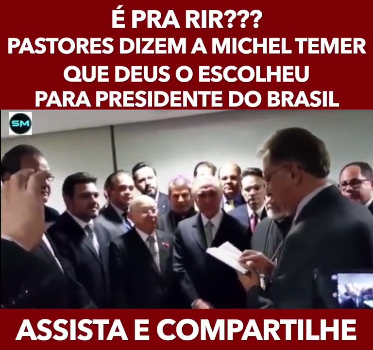 VERGONHA: Pastores oram ao lado de Temer e dizem que "Deus o escolheu"
