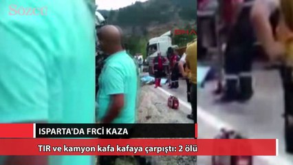 Download Video: Isparta’da tır ve kamyon kafa kafaya çarpışt 2 ölü