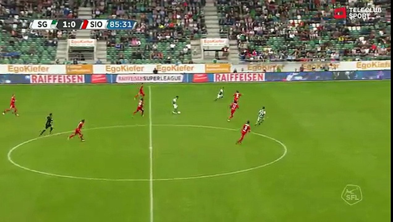Sankt Gallen 2:0 Sion (Swiss Super League 6 August 2017)