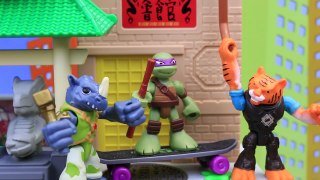 Et combats moitié héros Méga coquille tortues Ninja bloks donnie tigerclaw rocksteady 2017