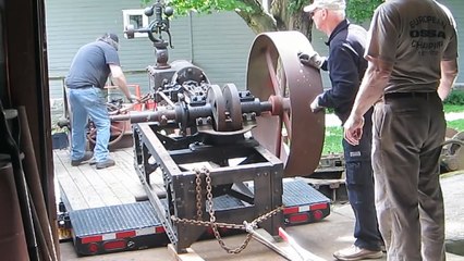 OLD STEAM POWERED MACHINE SHOP 24 New shop engine comes home