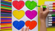 Learning Colors for Children with Coloring Pages of Hearts