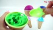 Par par les couleurs crème Oeuf de la glace Apprendre jouer jouets avec Doh surprise compilation toyjelly.com