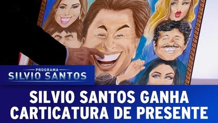 Silvio Santos ganha caricatura de presente