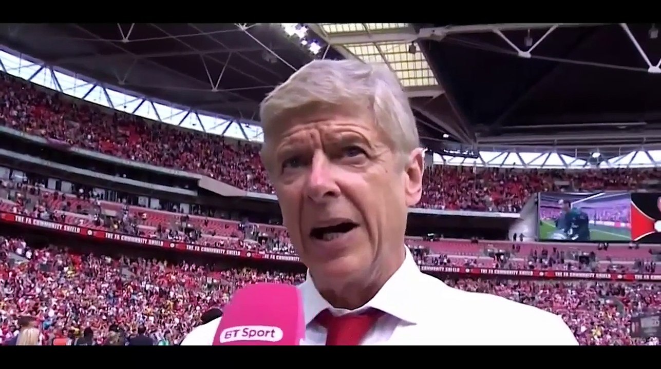 Arsene Wenger Post Match Interview Chelsea 1-1 Arsenal 1-3 (P) 2017 Community Shield - USA SPORTS