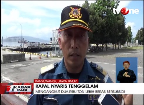Kapal Nyaris Tenggelam Angkut 2750 Ton Beras Bersubsidi