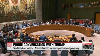 Presidents Moon, Trump hold telephone conversation over N. Korea
