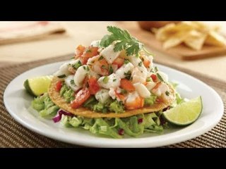 Tostadas de ceviche de pescado